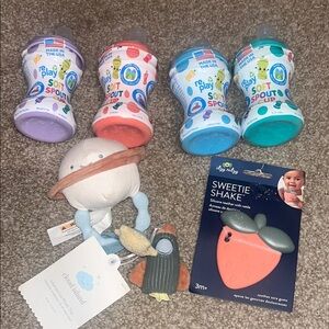 Baby Teether and Rattler  with Soft Spout Cups